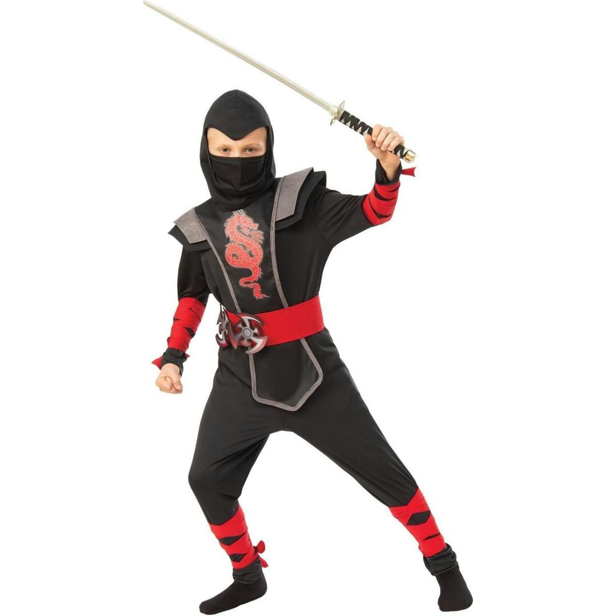 Rubies Red Ninja Boy Boys Dress Up Costume - Size L 1EA | Woolworths