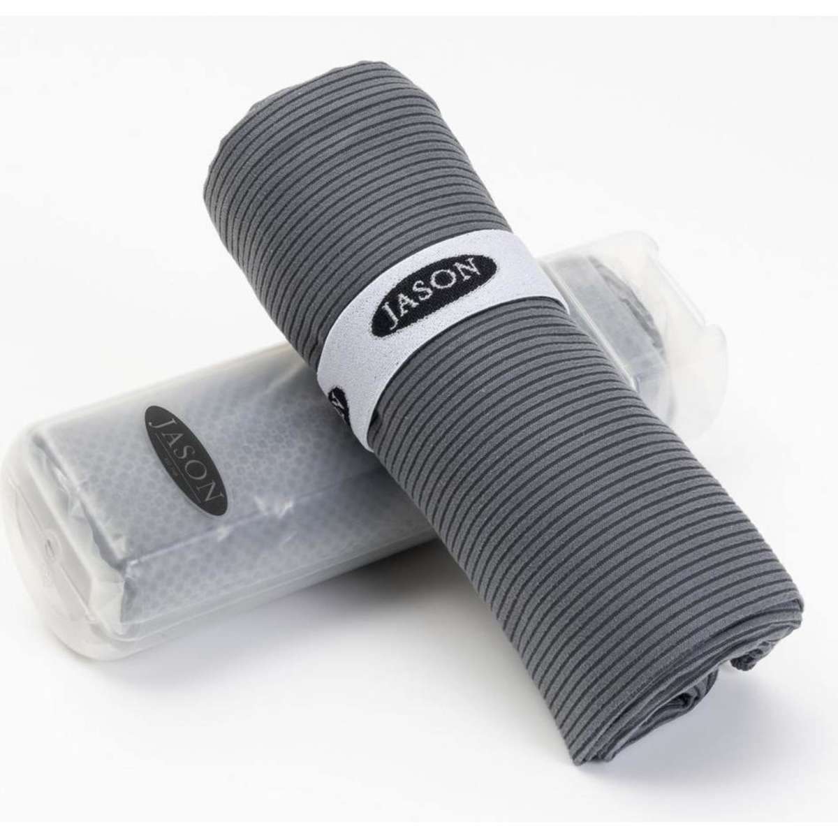 Jason Sports Gym Drying/Cooling Towel Set w/ Tube Charcoal 2PK