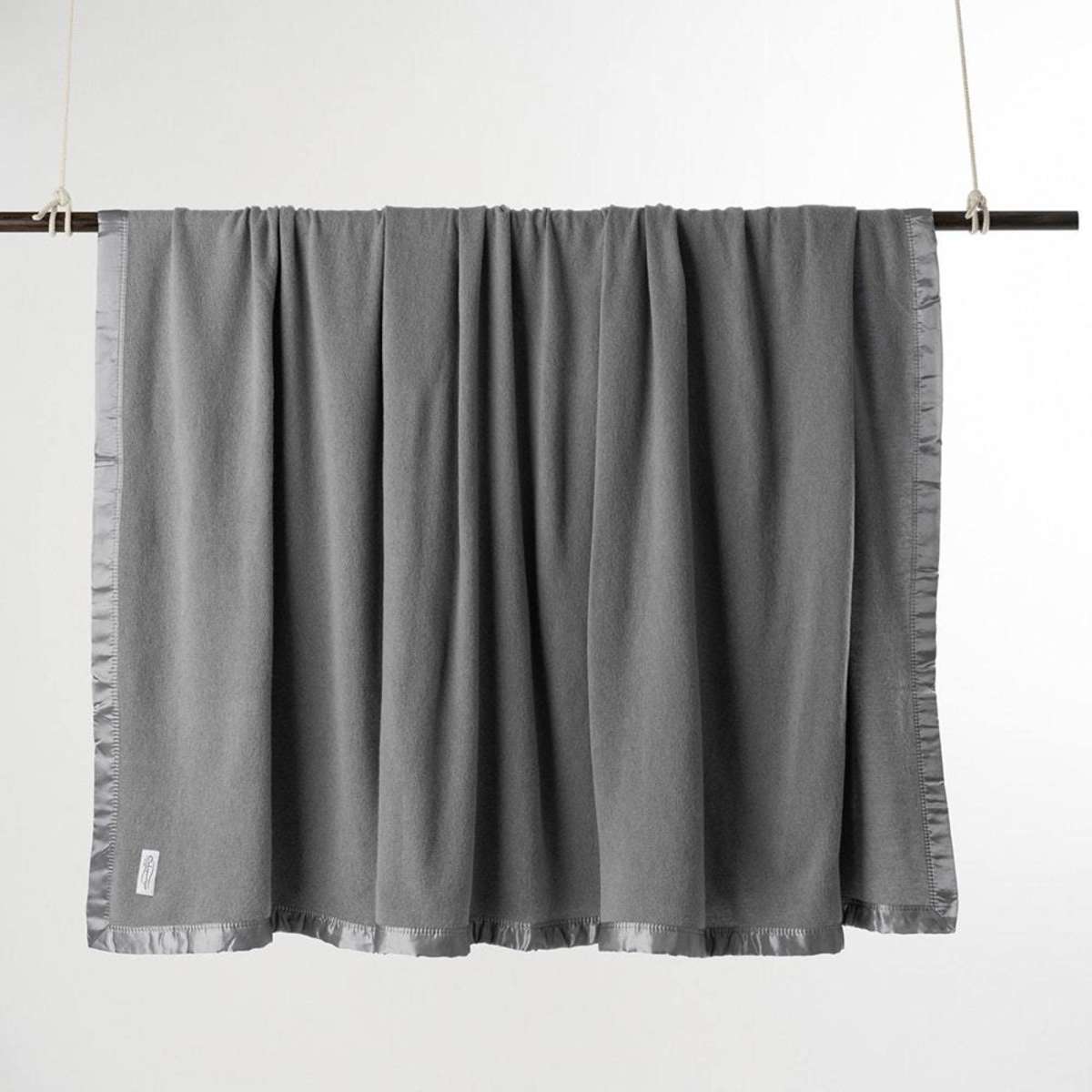 Onkaparinga Queen/King Bed Heirloom Blanket Australian Wool Grey