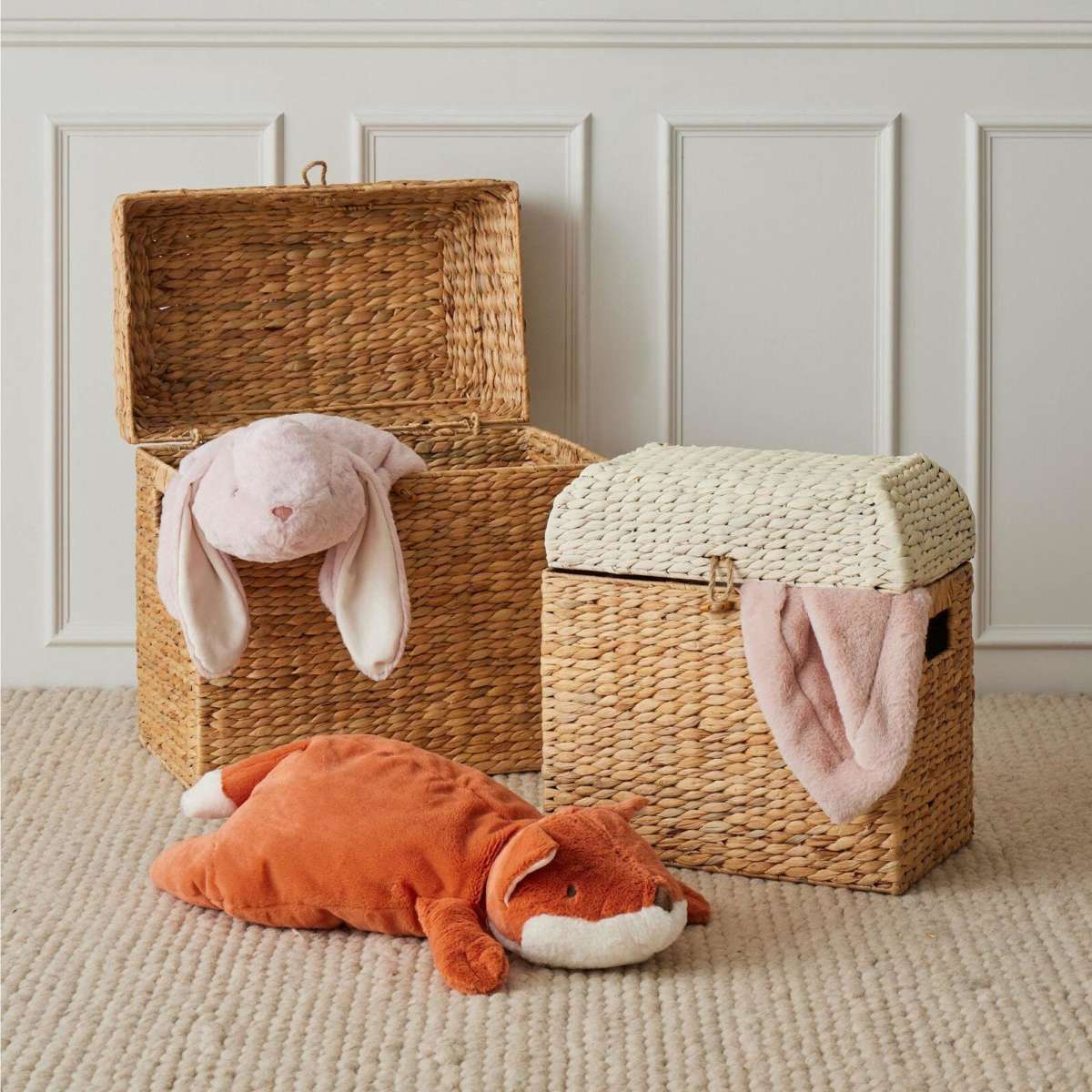 Jiggle & Giggle Trunk Storage Basket Natural 2pc 47cm Woolworths
