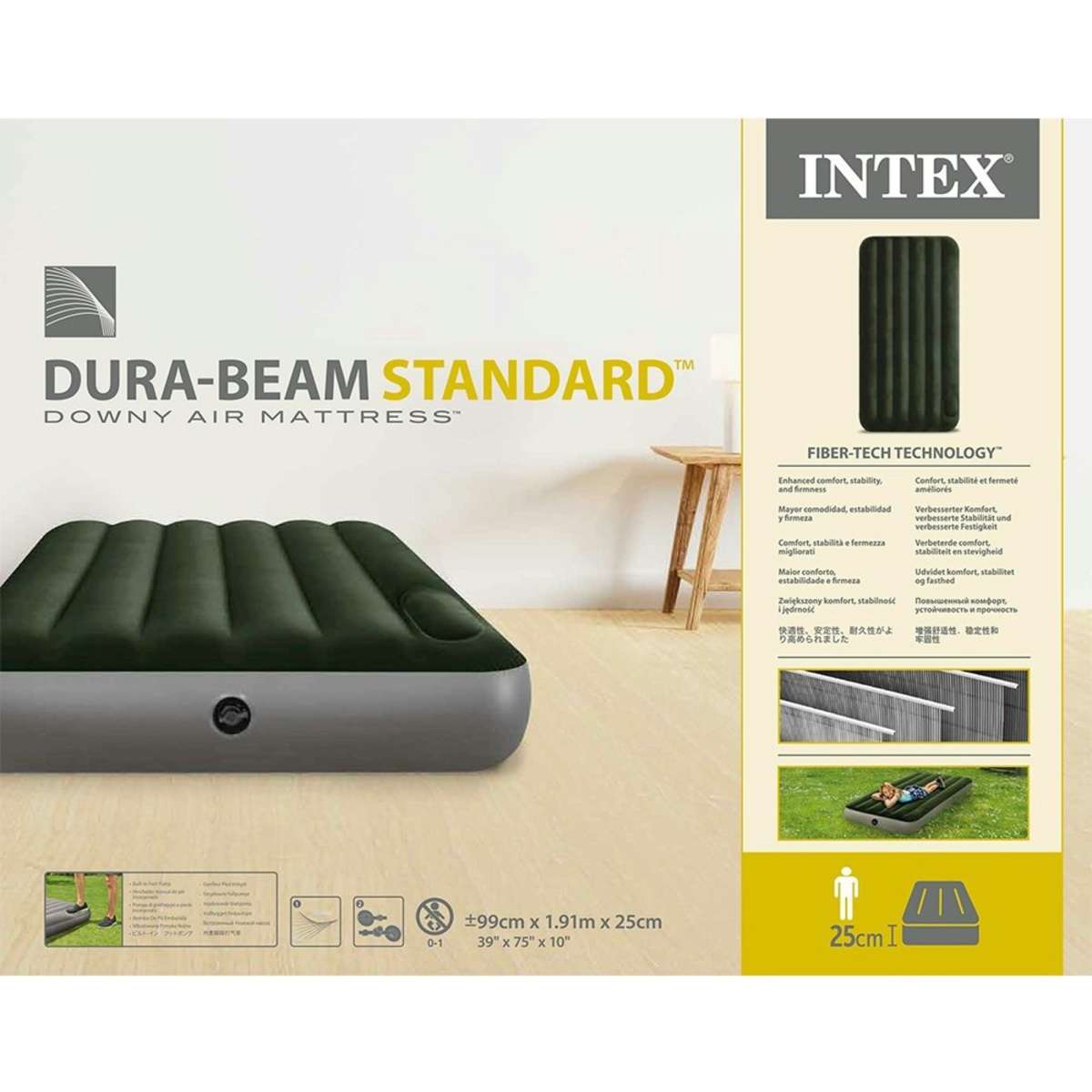 Intex Twin Dura-Beam Downy Infaltable Airbed With Foot Bip | Woolworths