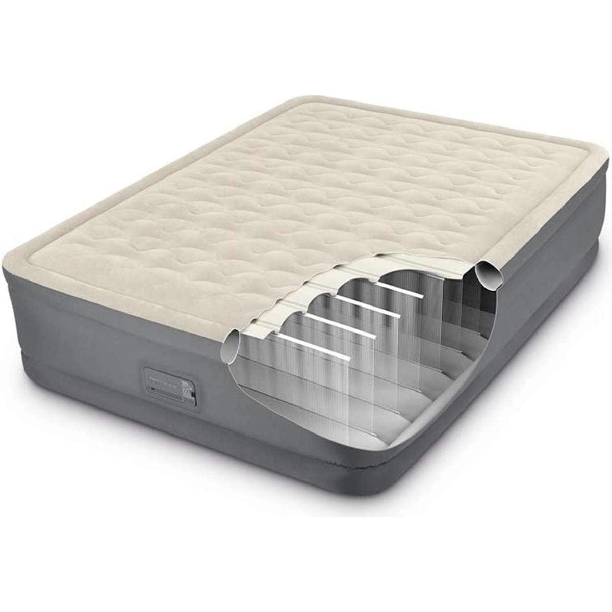 Intex PremAire II Elevated Queen Airbed w/ BuiltIn Pump Grey