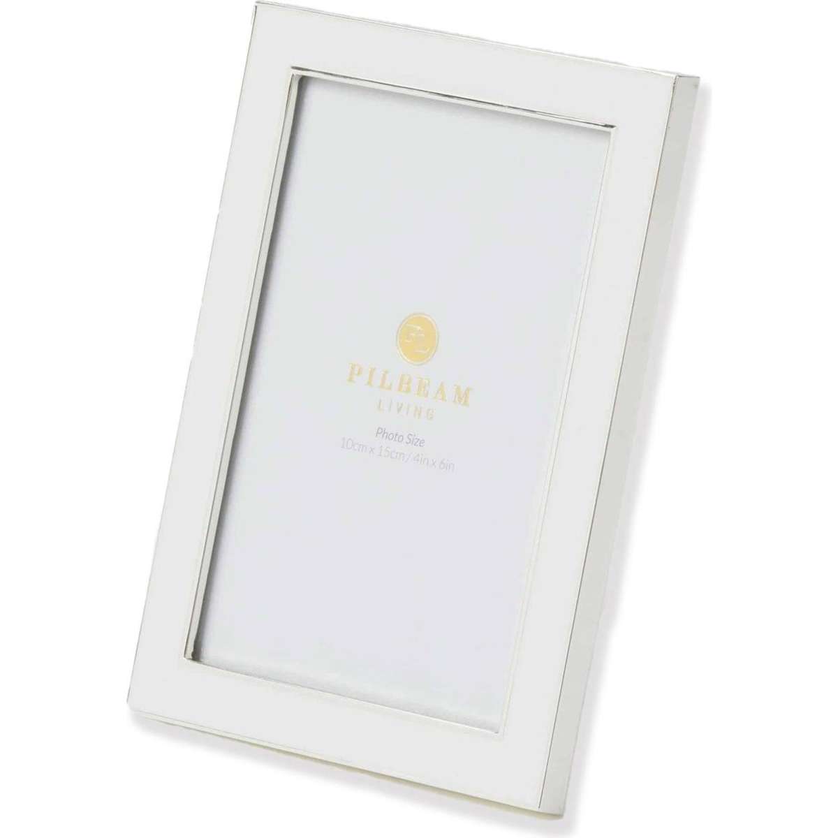 Pilbeam Living Tiffany Metal Photo Frame White/Silver 4x6" Woolworths