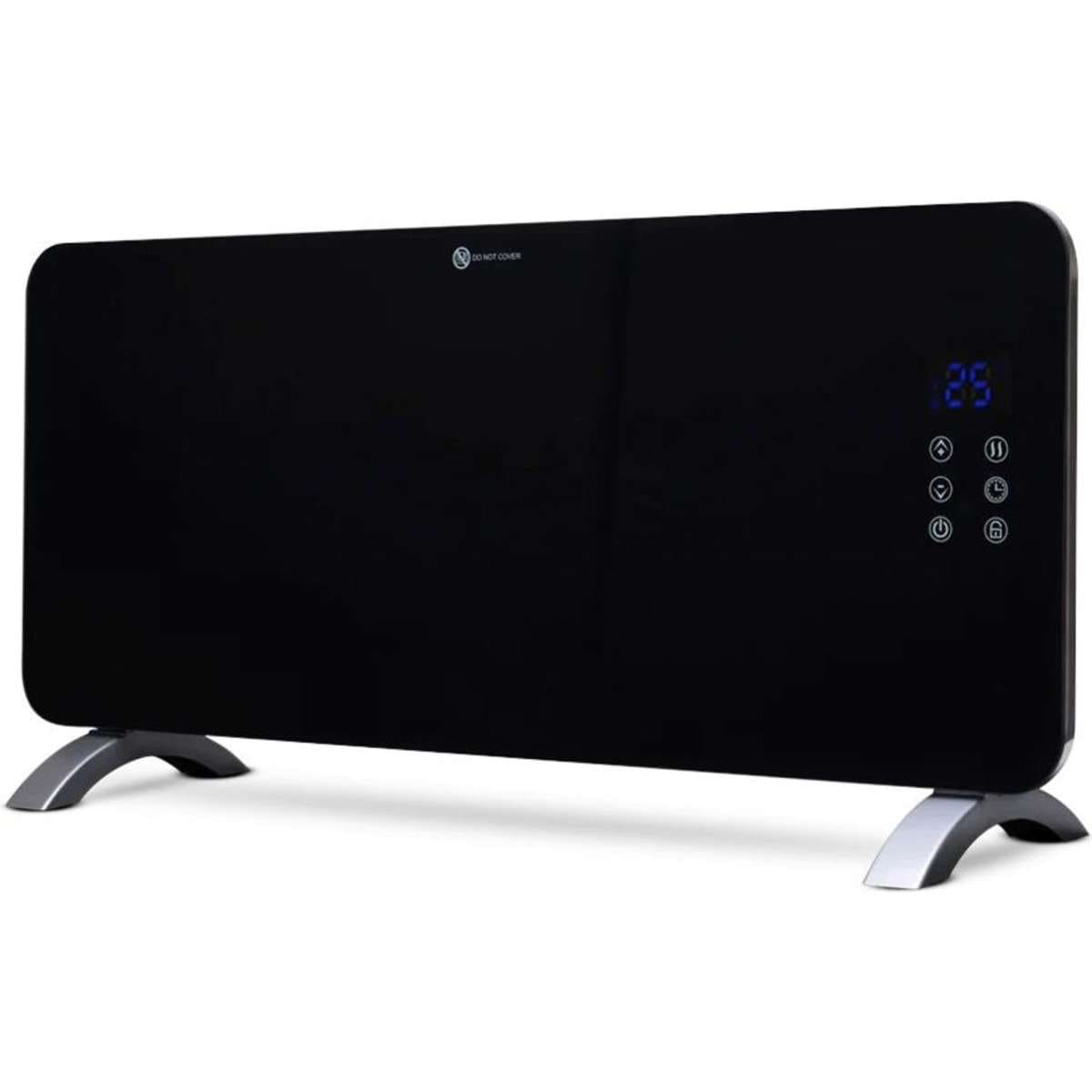 Goldair Smart Glass Convector Panel Heater w/ Wifi Black Platinum 92cm 2000W  1EA | Woolworths