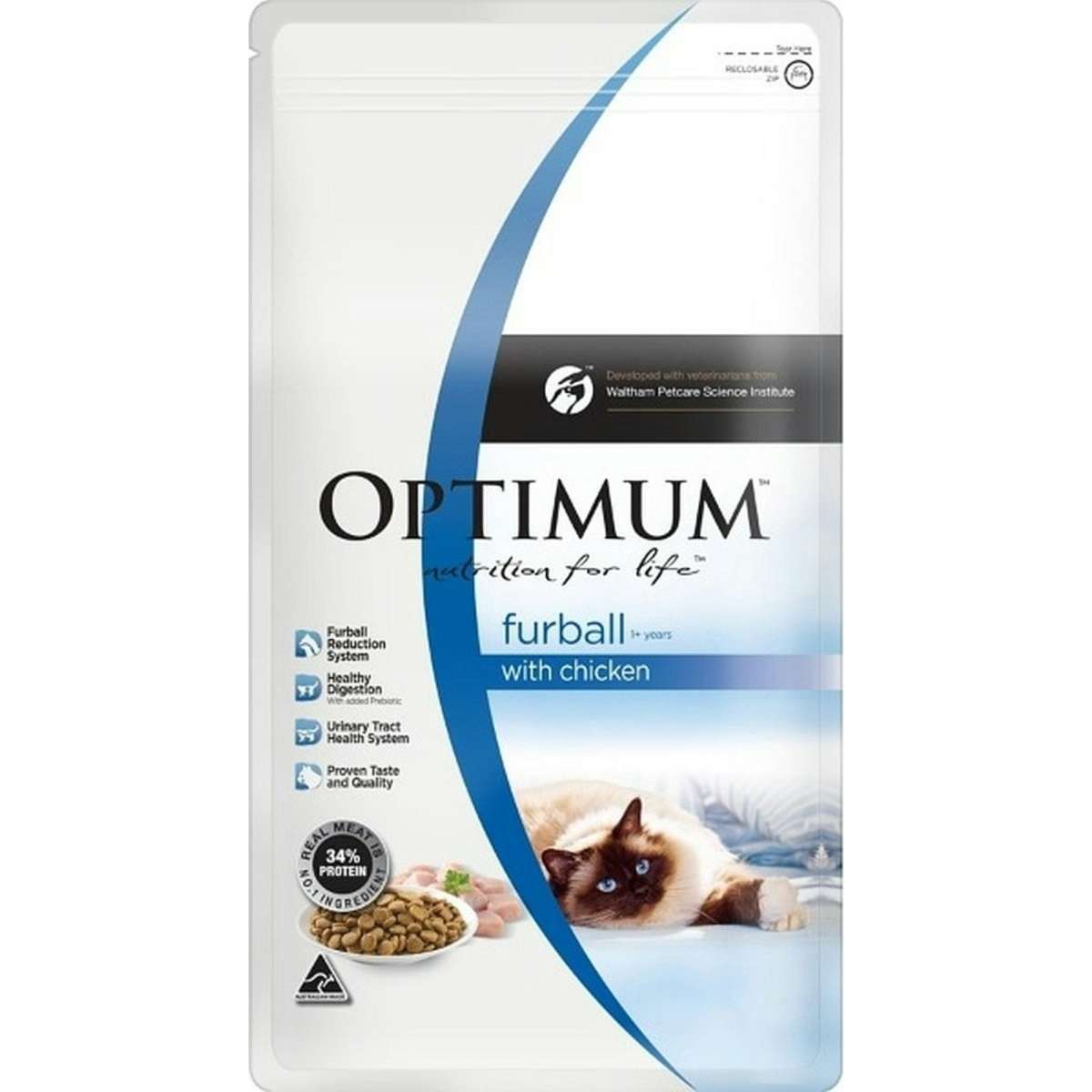 Optimum Furball Chicken Dry Cat Food 6kg | Woolworths