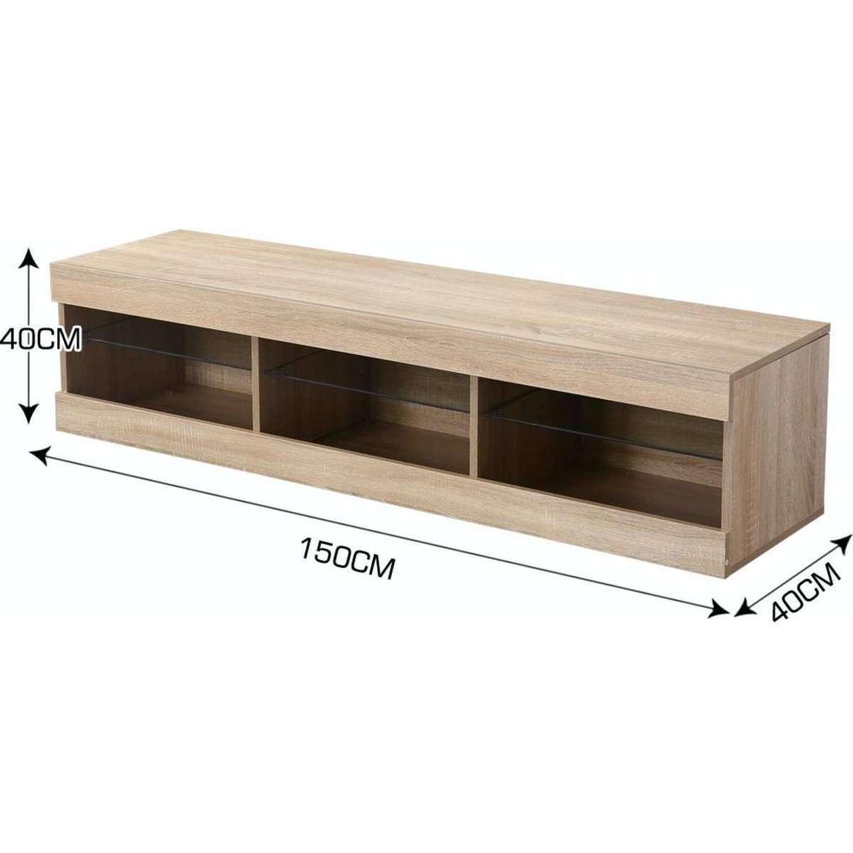 Levede LED Entertainment Center TV Stand Game Media Storage 55