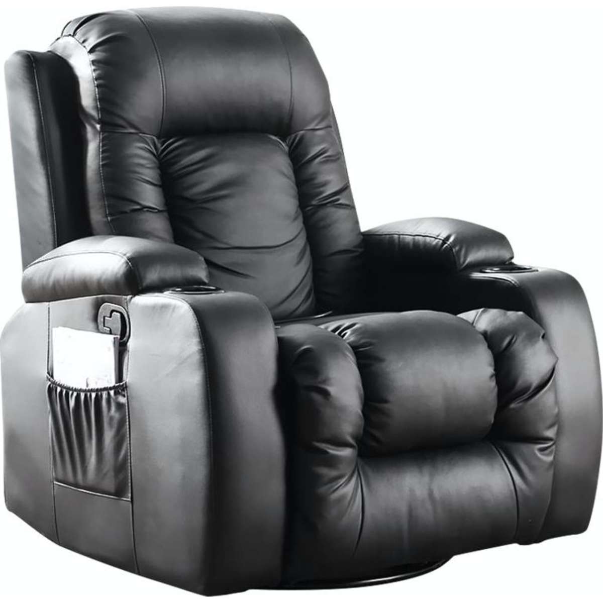 Levede Massage Sofa Chair Recliner 360 Degree Swivel PU Leather Lounge ...