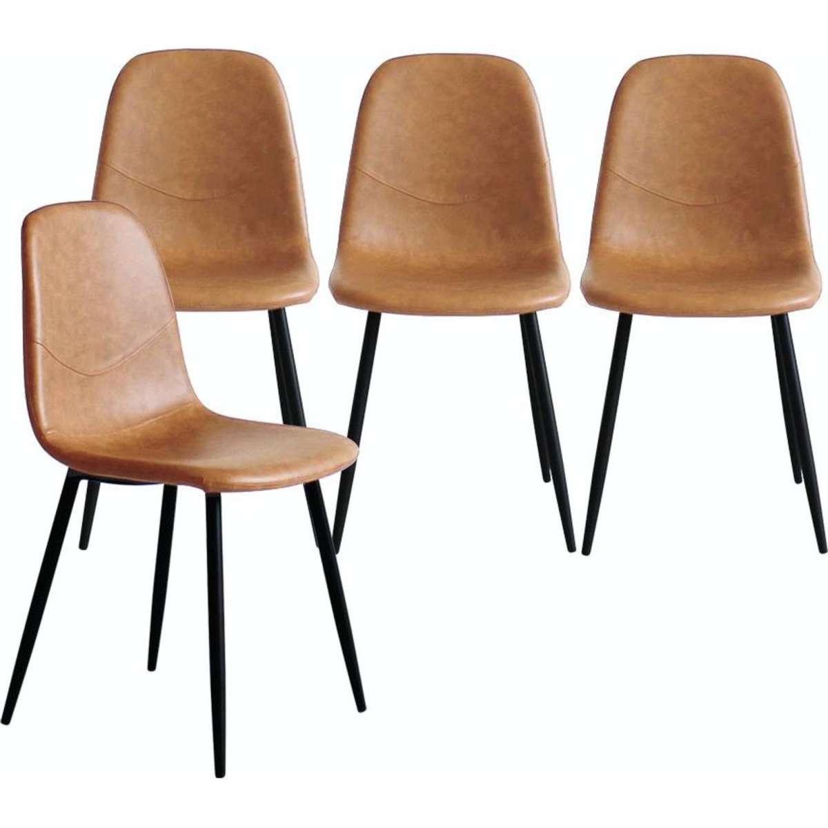 Levede 4x Dining Chairs Kitchen Table Chair Lounge Room Padded Seat PU