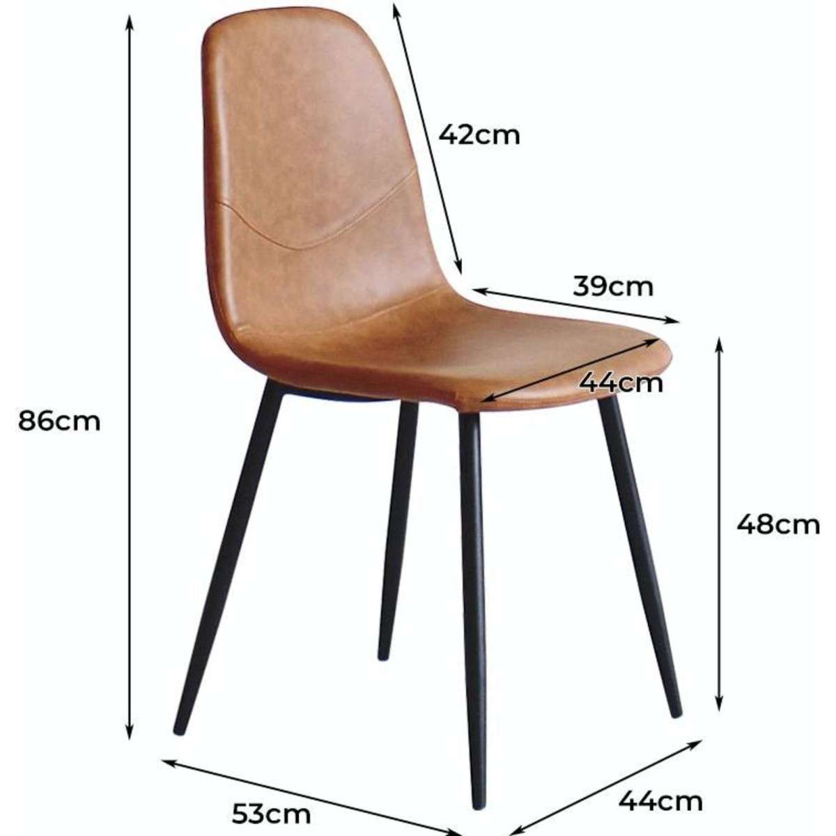 Levede 4x Dining Chairs Kitchen Table Chair Lounge Room Padded Seat PU