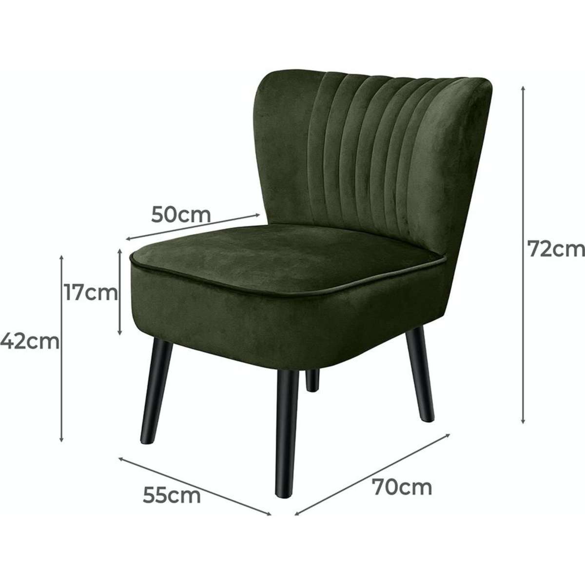 Levede Accent Chair Velvet Sofa Single Seater Lounge Shell Scallop Home