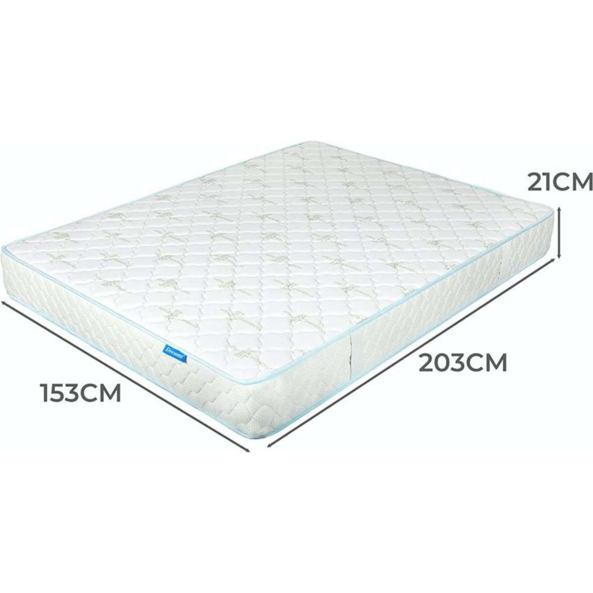 DreamZ Spring Mattress Coconut Coir Hard Extra Firm Double-Sided HD ...