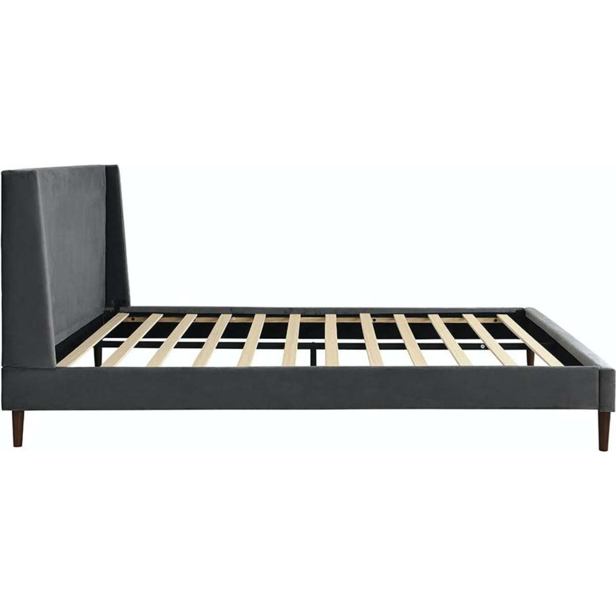 Levede Velvet Bed Frame Double Size Mattress Base Platform Wooden