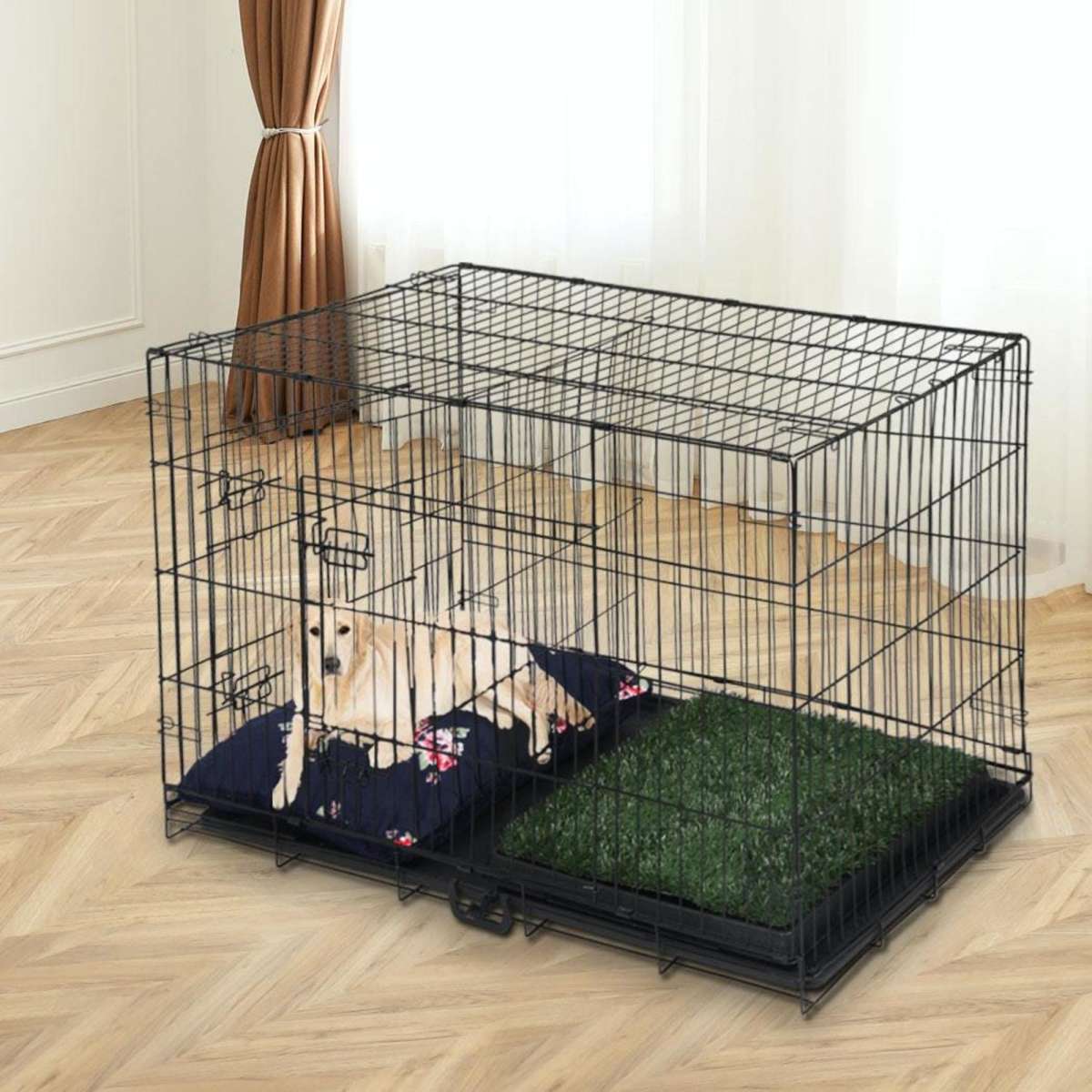 PaWz Pet Dog Cage Crate Kennel Portable Collapsible Puppy Metal Playpen ...