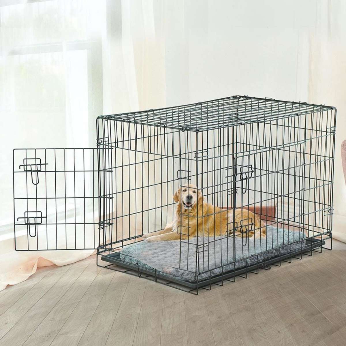 PaWz Pet Dog Cage Crate Kennel Portable Collapsible Puppy Metal Playpen ...