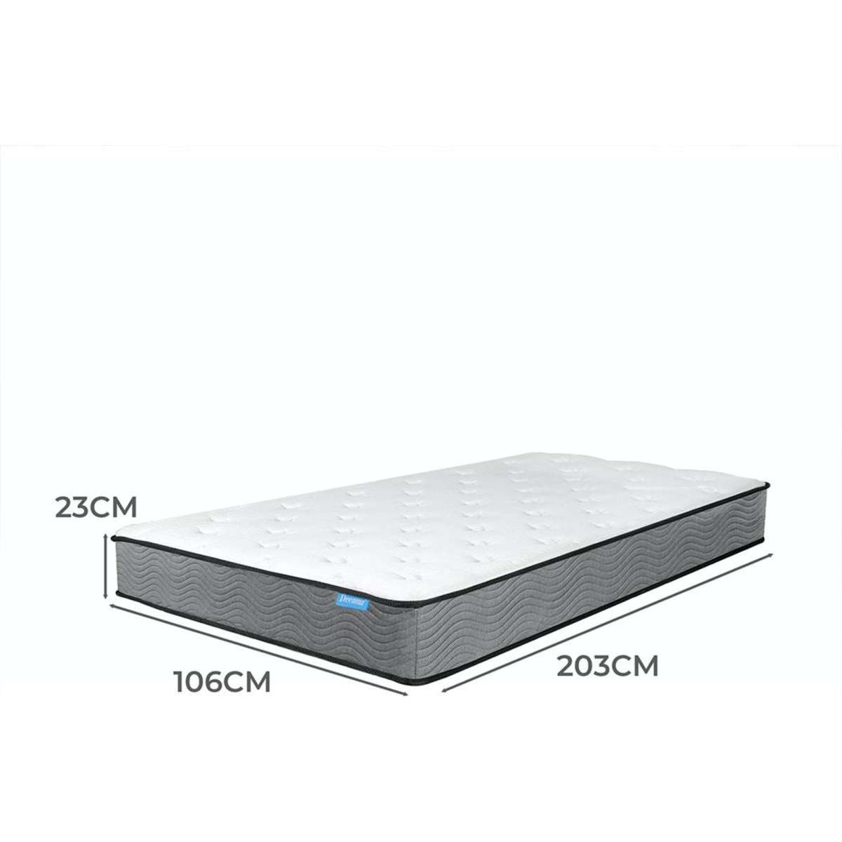 DreamZ Spring Mattress Pocket Bed Coil Sleep Foam Extra Firm King ...