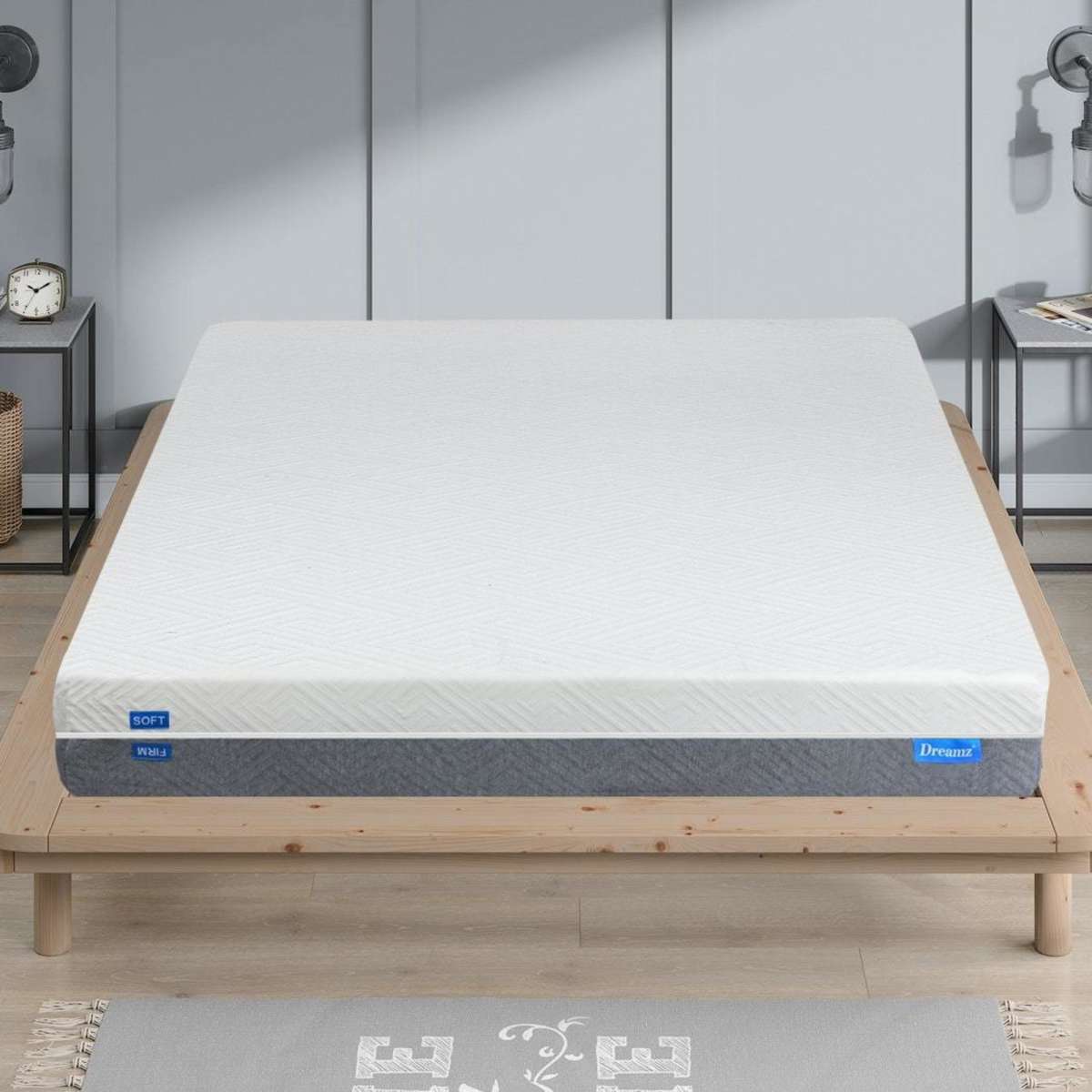 DreamZ Memory Foam Mattress Doublesided Egg Crate HD Foam Soft 15cm