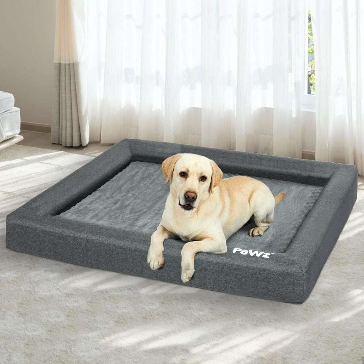 PaWz Memory Foam Pet Bed Calming Dog Cushion Orthopedic Washable ...