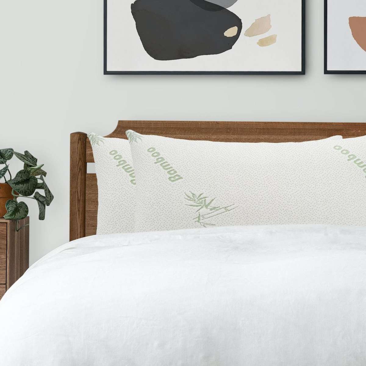 Royal Comfort Bamboo Blend Memory Foam Pillow 45 x 75CM 2 Pack