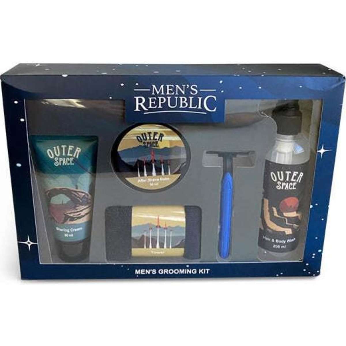 Mens Republic Grooming And Shaving Kit Gift Set 5pc Woolworths