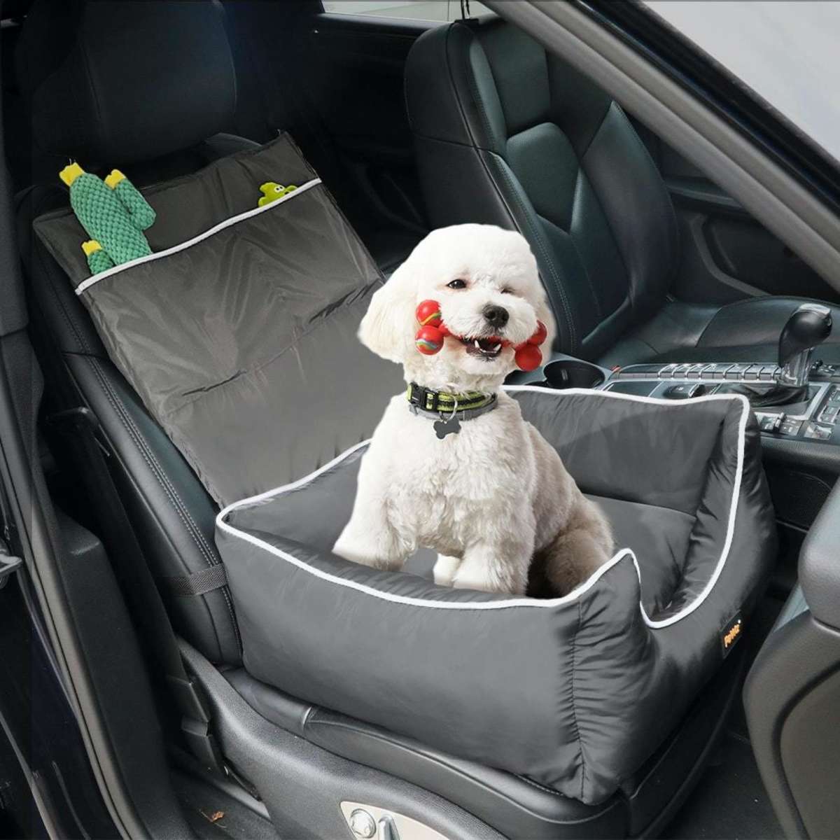 PaWz Dog Car Booster Seat Belt Pet Backrest Safe Protector Waterproof
