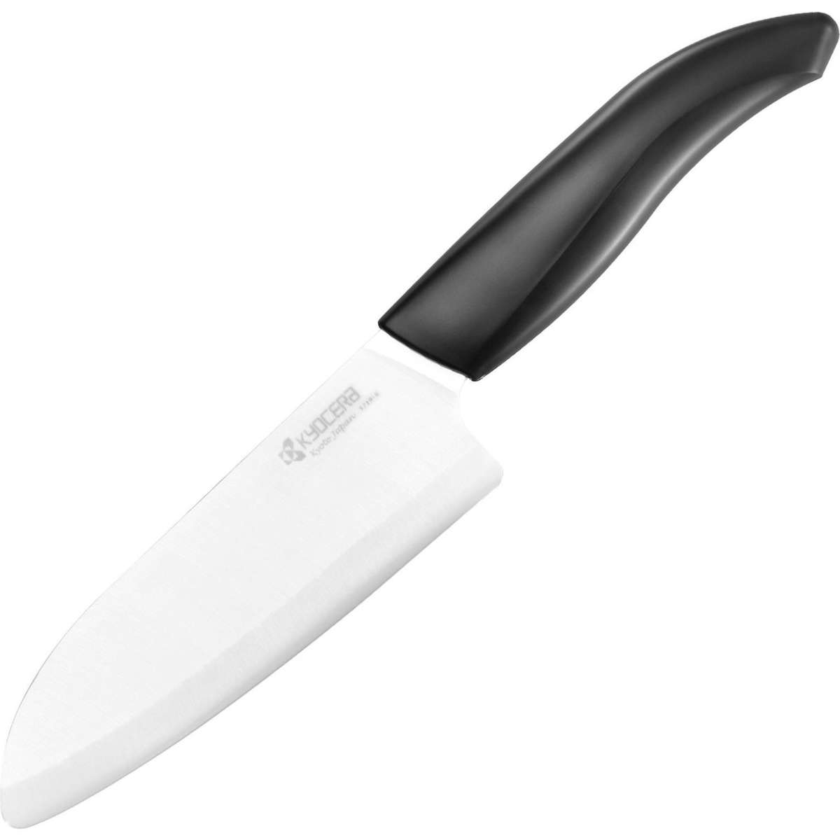 Kyocera Ceramic Santoku Knife with Peeler Black Woolworths