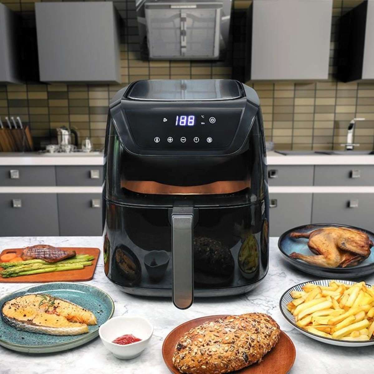 Healthy Choice 8L 1700W Digital Air Fryer with Viewing Window Woolworths