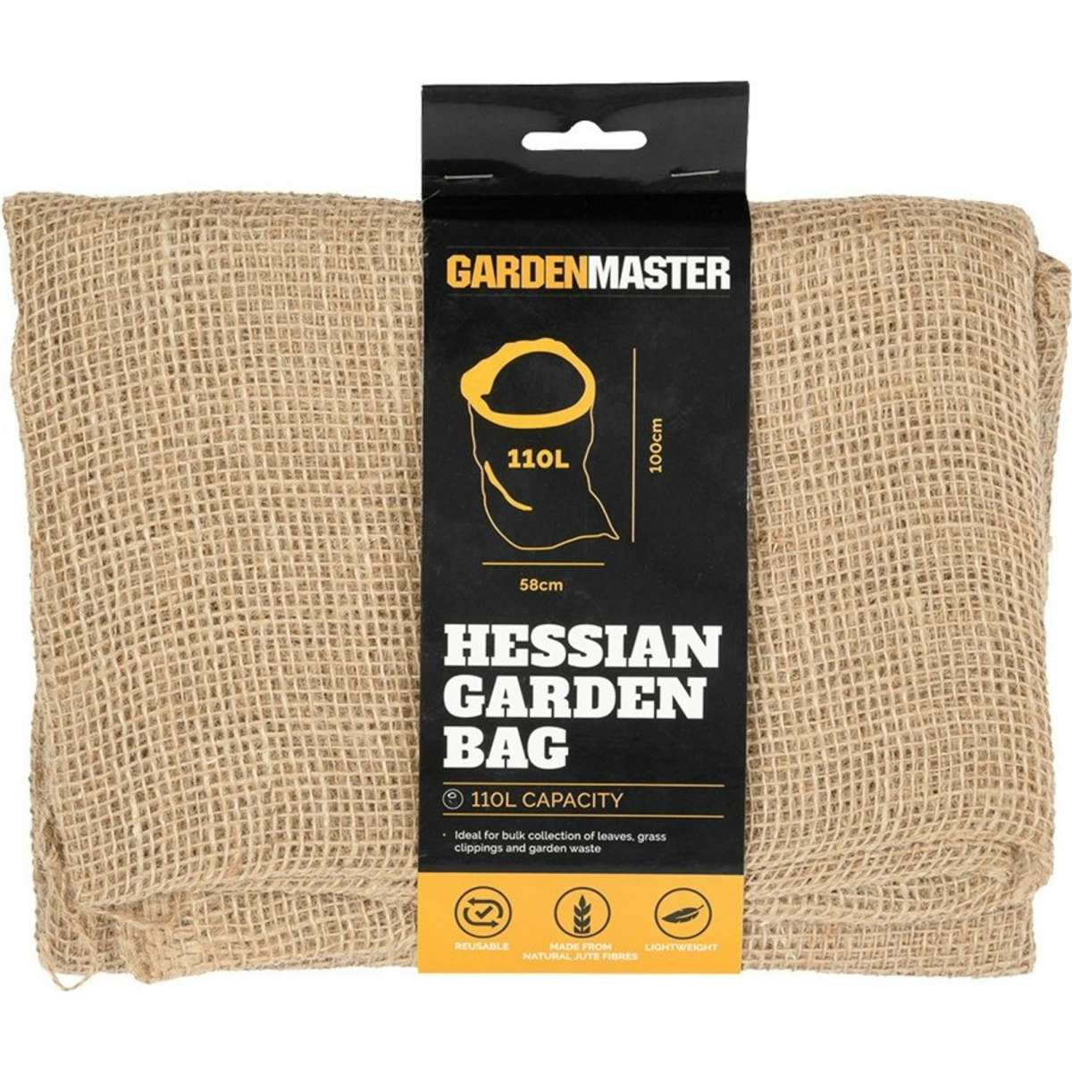 Gardenmaster Heavy Duty Reusable Durable Garden Bag Hessian 110L 5PK