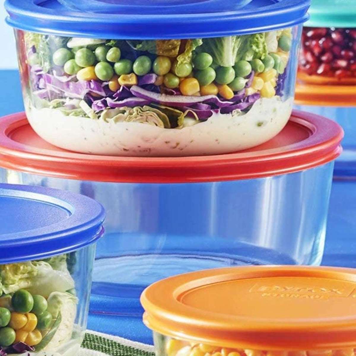 Pyrex Simply Store 14Piece Round Glass Food Container Set with