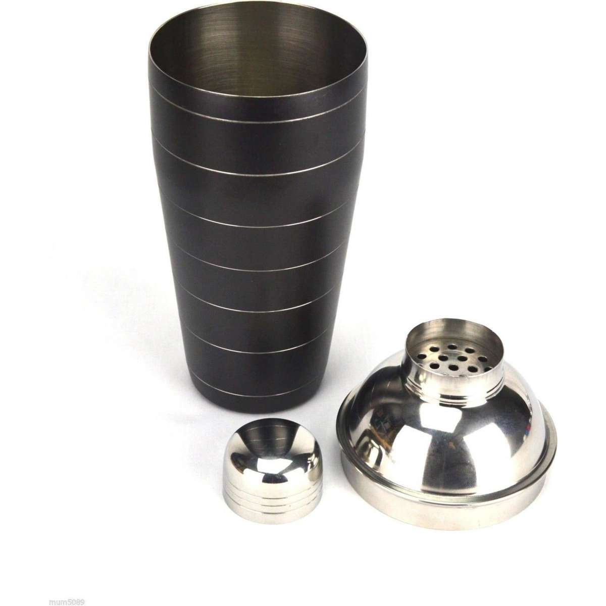 PurpleSpoilz 10 Piece Black Cocktail Shaker Set With Waiters Friend