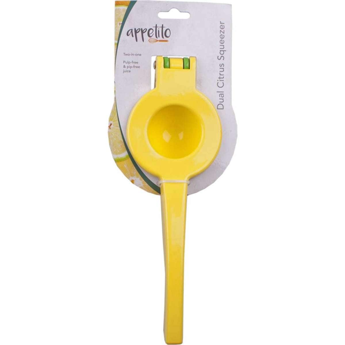 Appetito Dual Citrus Squeezer Yellow/Green Woolworths