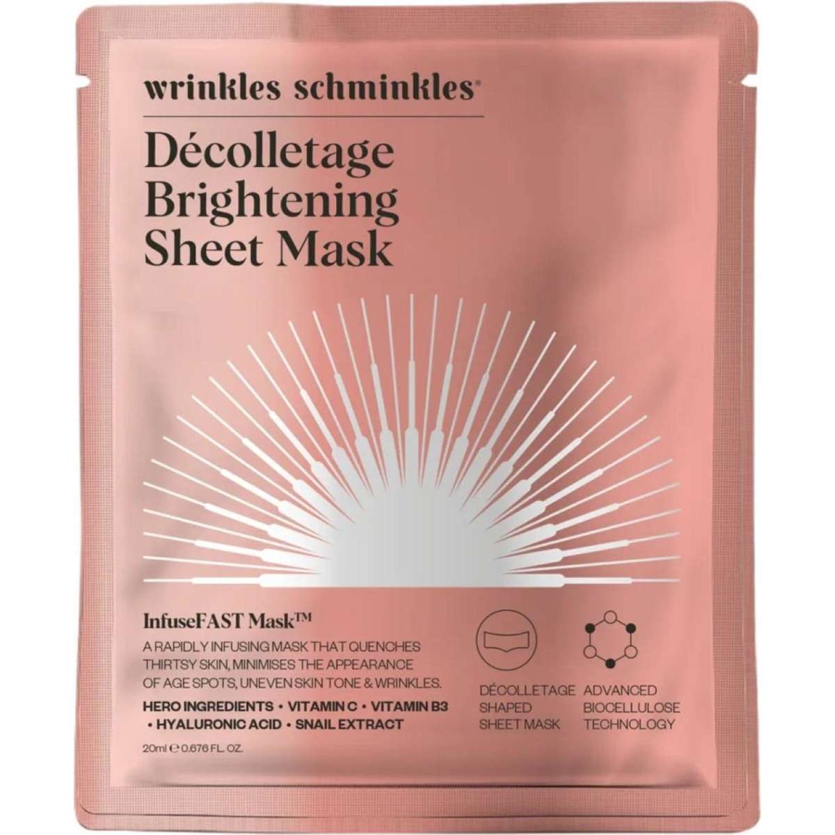 Wrinkles Schminkles Decolletage Brightening Sheet Mask 281g Woolworths