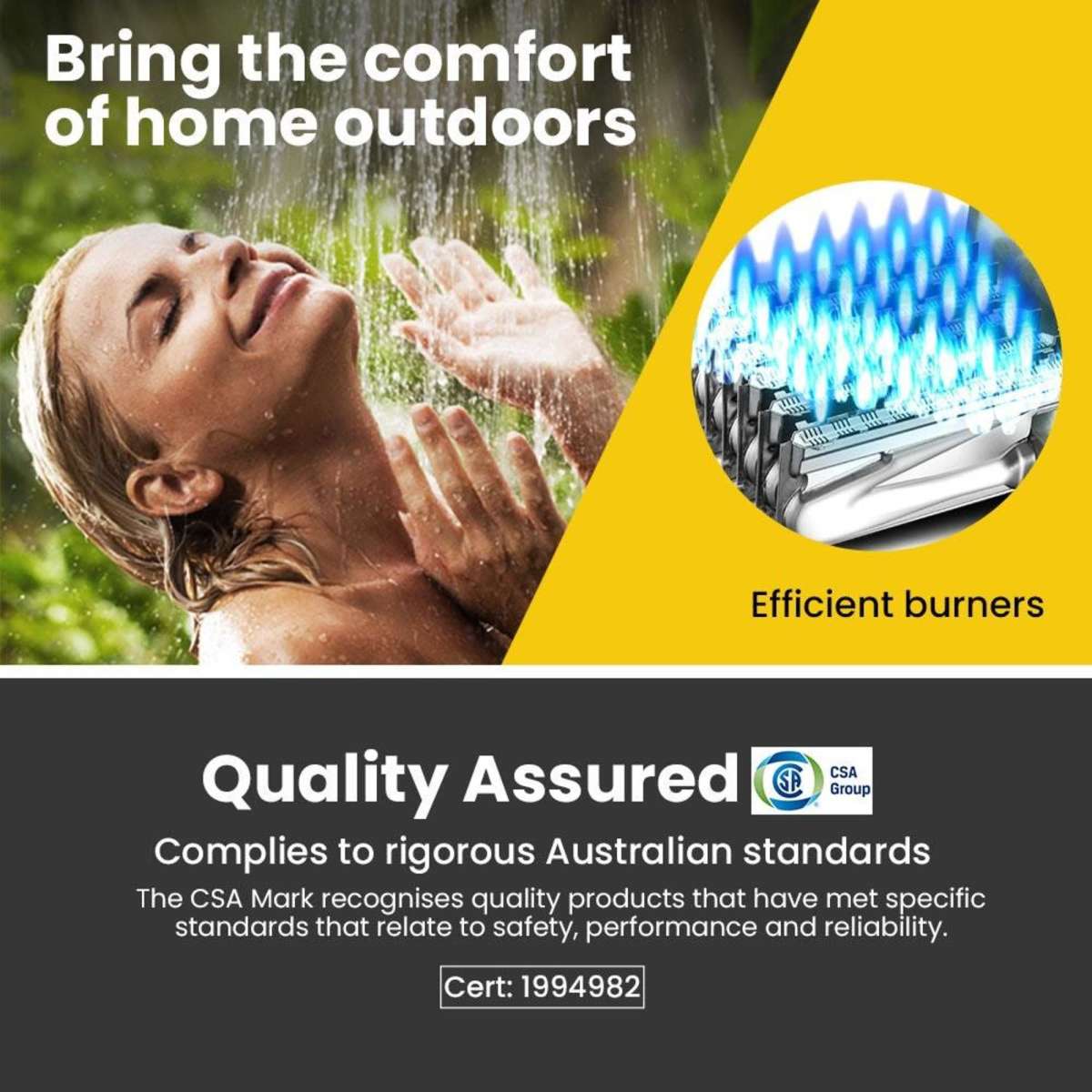 Thermomate Portable Gas Outdoor Camping Hot Water Heater System, with 12V Pump, Shower Head