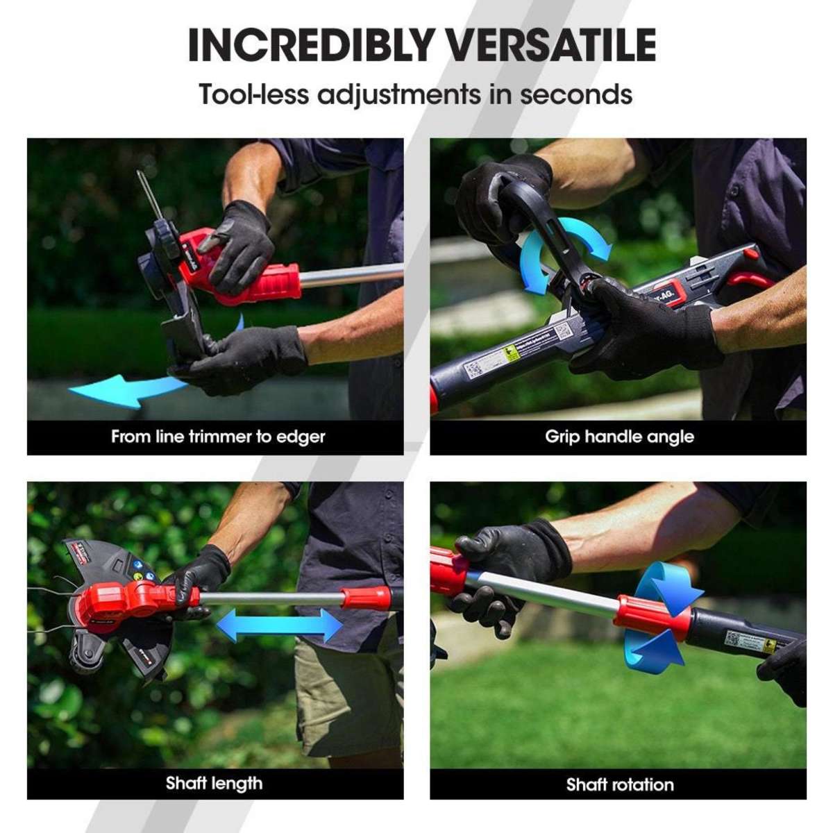 BaumrAG Electric Cordless Line Trimmer/ Whipper Snipper 20V & Leaf Blower Combo Kit Battery