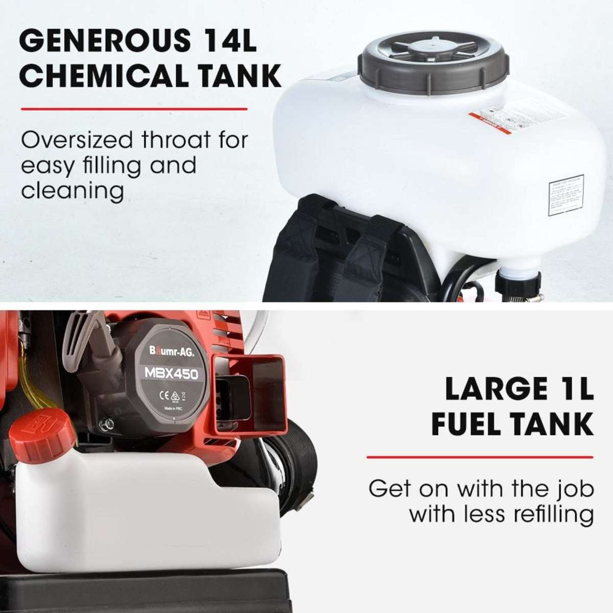 BaumrAG Backpack Chemical Sprayer 14L Petrol Powered Fogger Mister