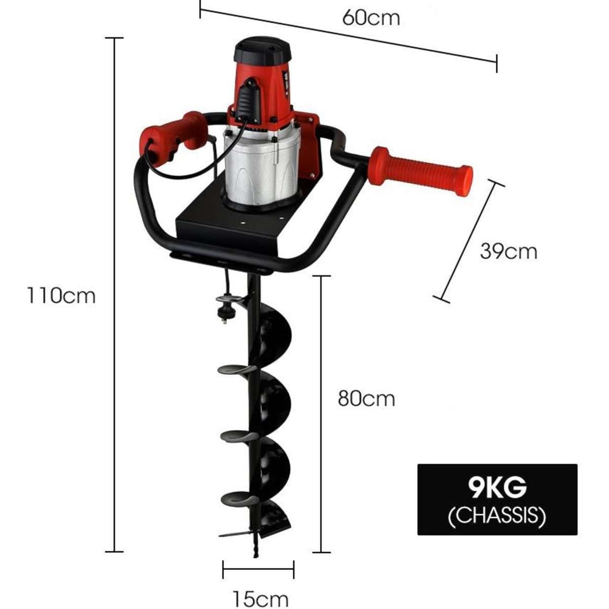 BaumrAG 1500W Electric Post Hole Auger Digger Woolworths