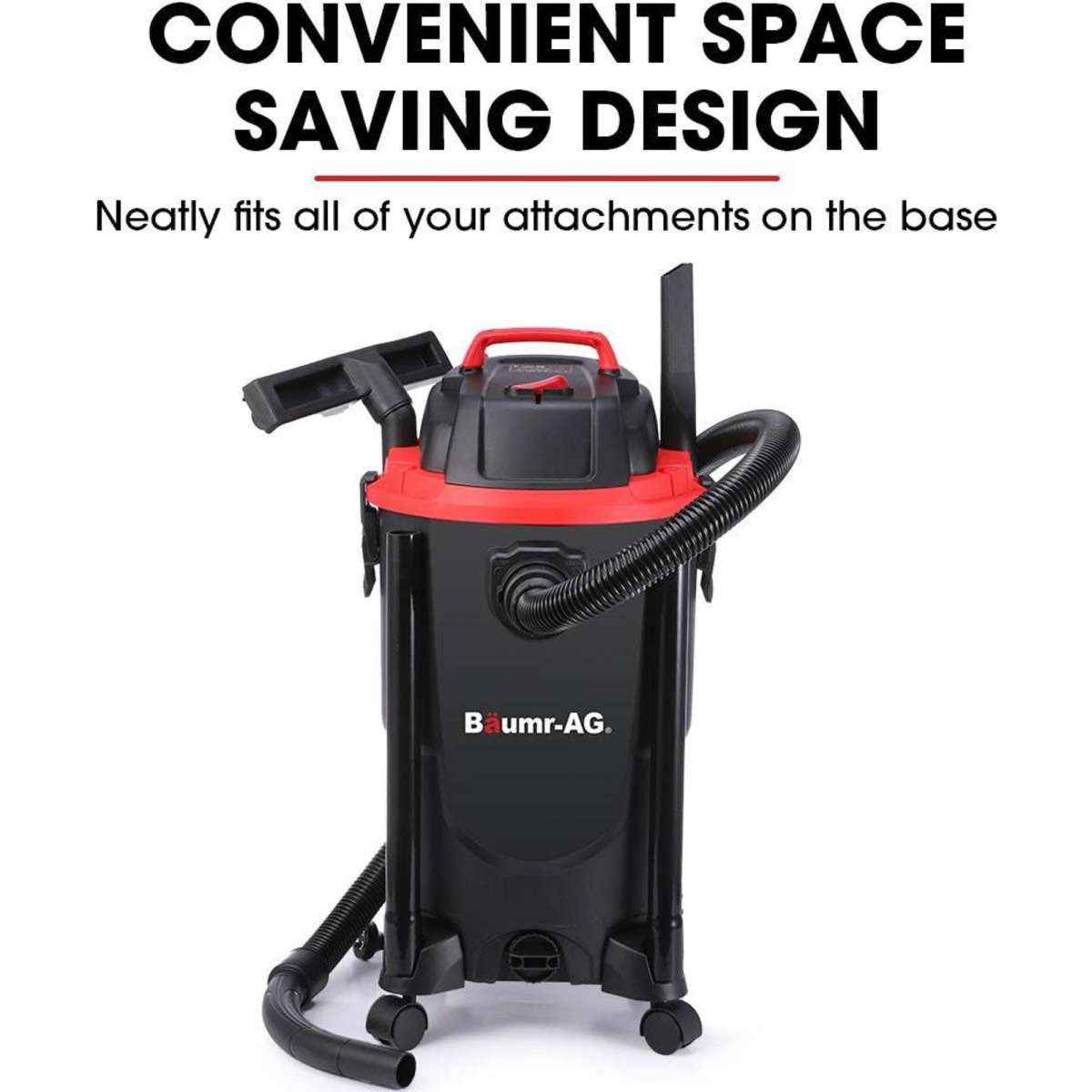 BaumrAG 30L 1200W Wet and Dry Vacuum Cleaner, with Blower, for Car