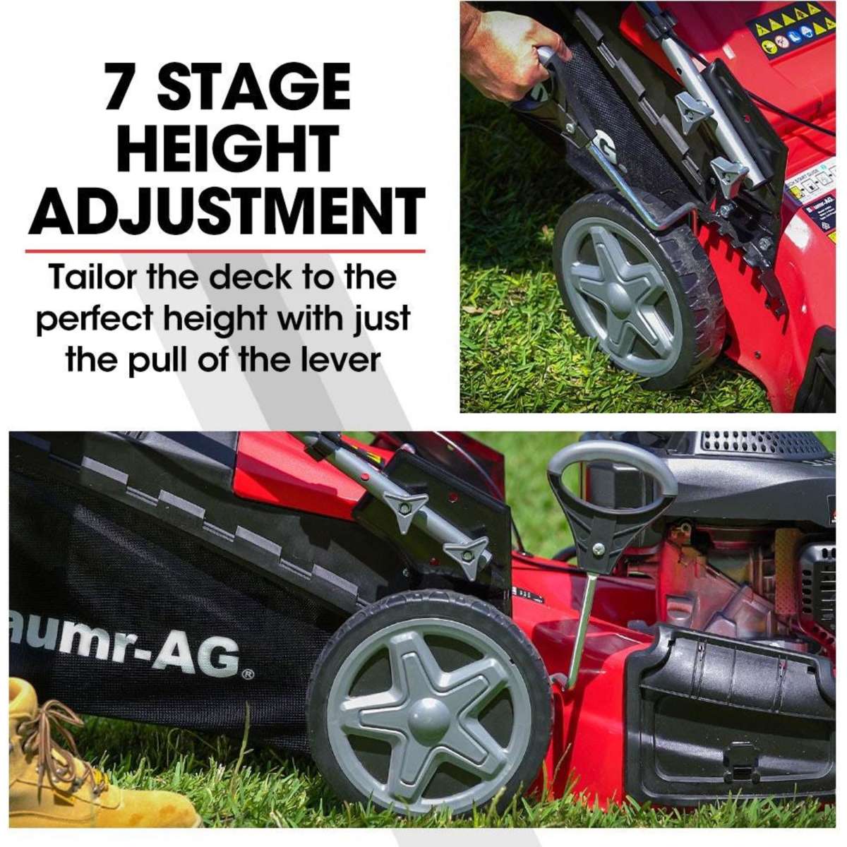 BaumrAG 220cc Lawn Mower 4Stroke 20 Inch Petrol Lawnmower 4in1 Self