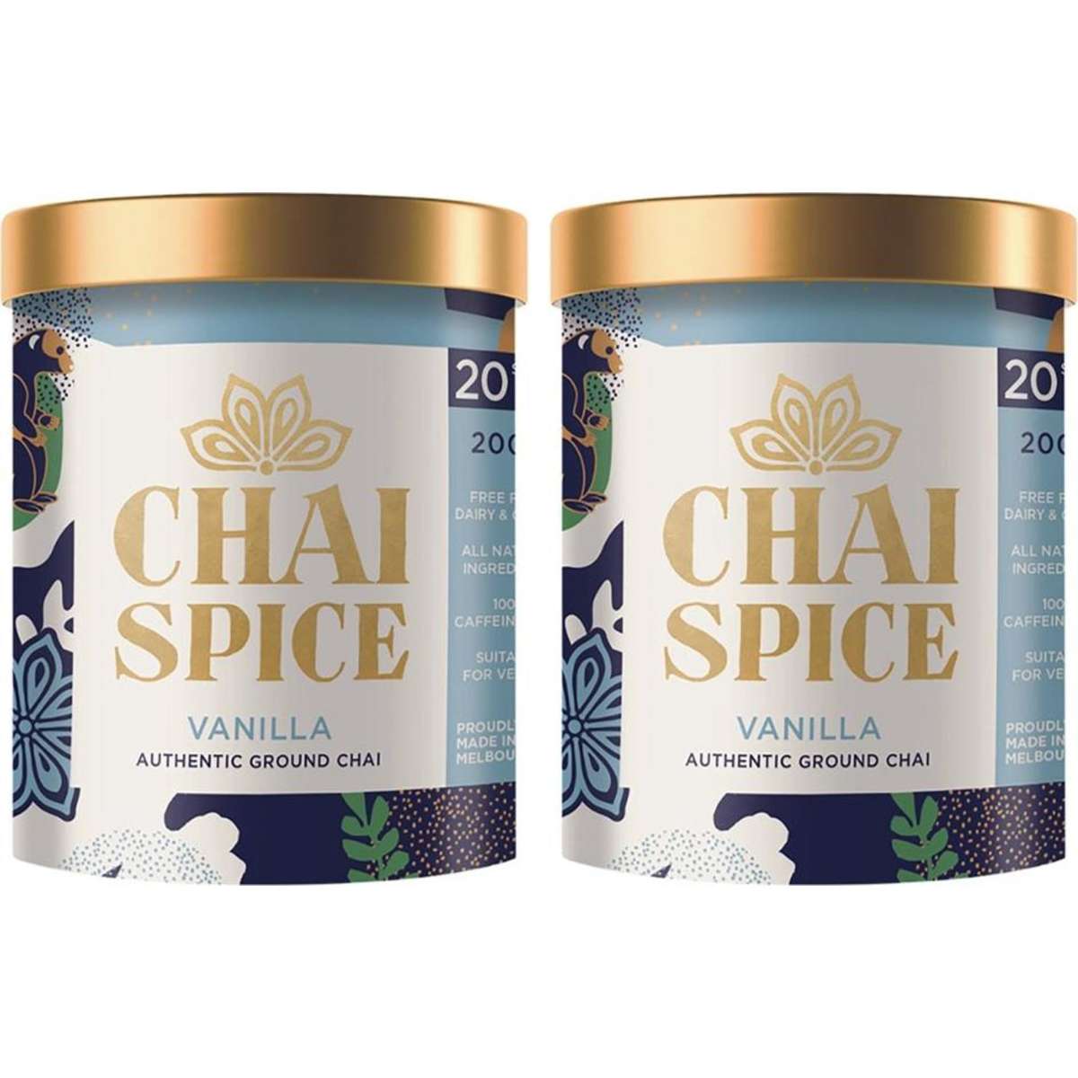 Chai Spice Chai Vanilla Blend Hot Tea Drink Ground 200G Tub 2PK   1074424874 