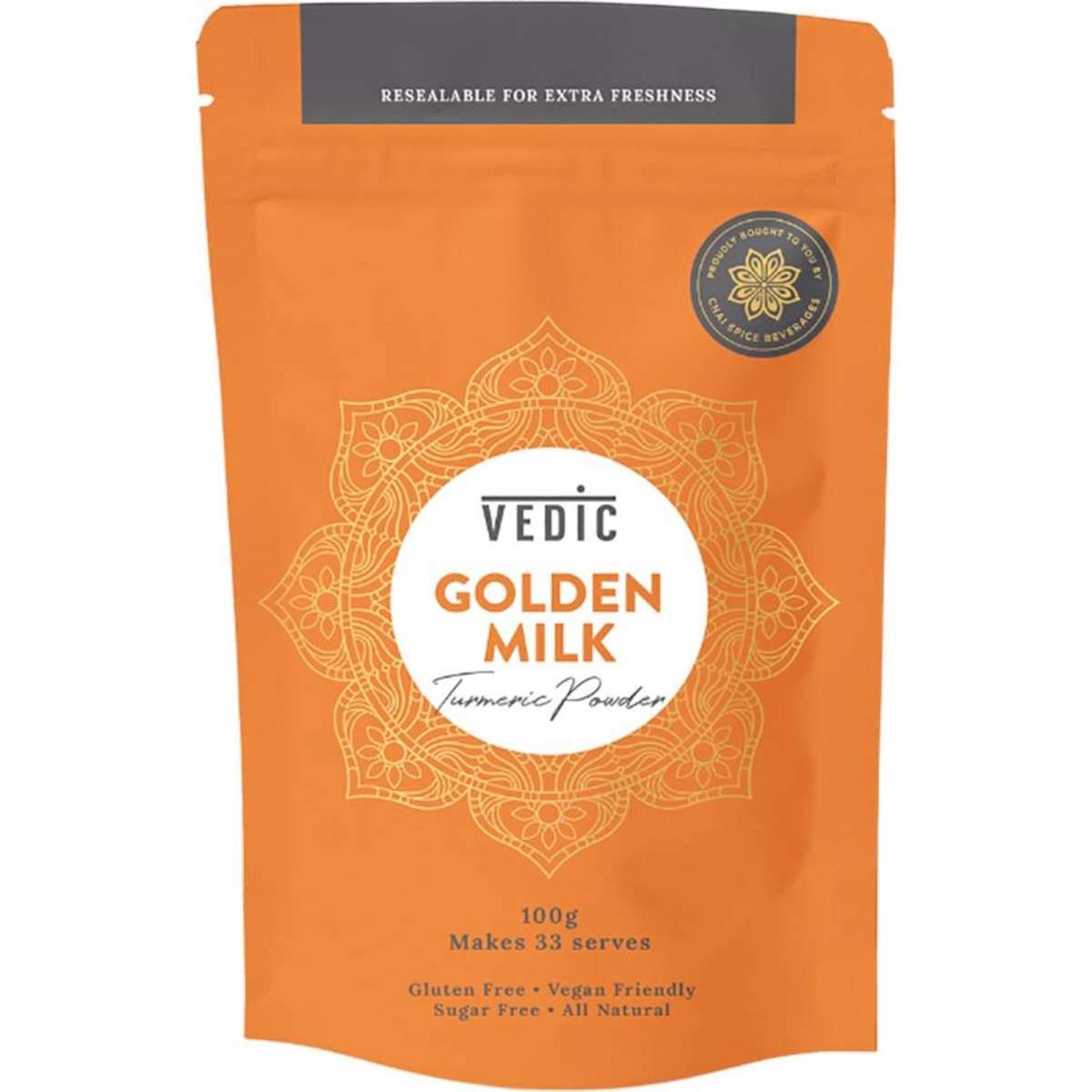 Vedic Golden Milk Turmeric Powder Blend Hot Drink Mix 100G Woolworths