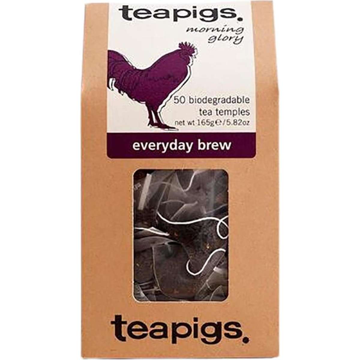 Teapigs Everyday Brew caffeinated Black Leaves Tea Temples/Tea Bags