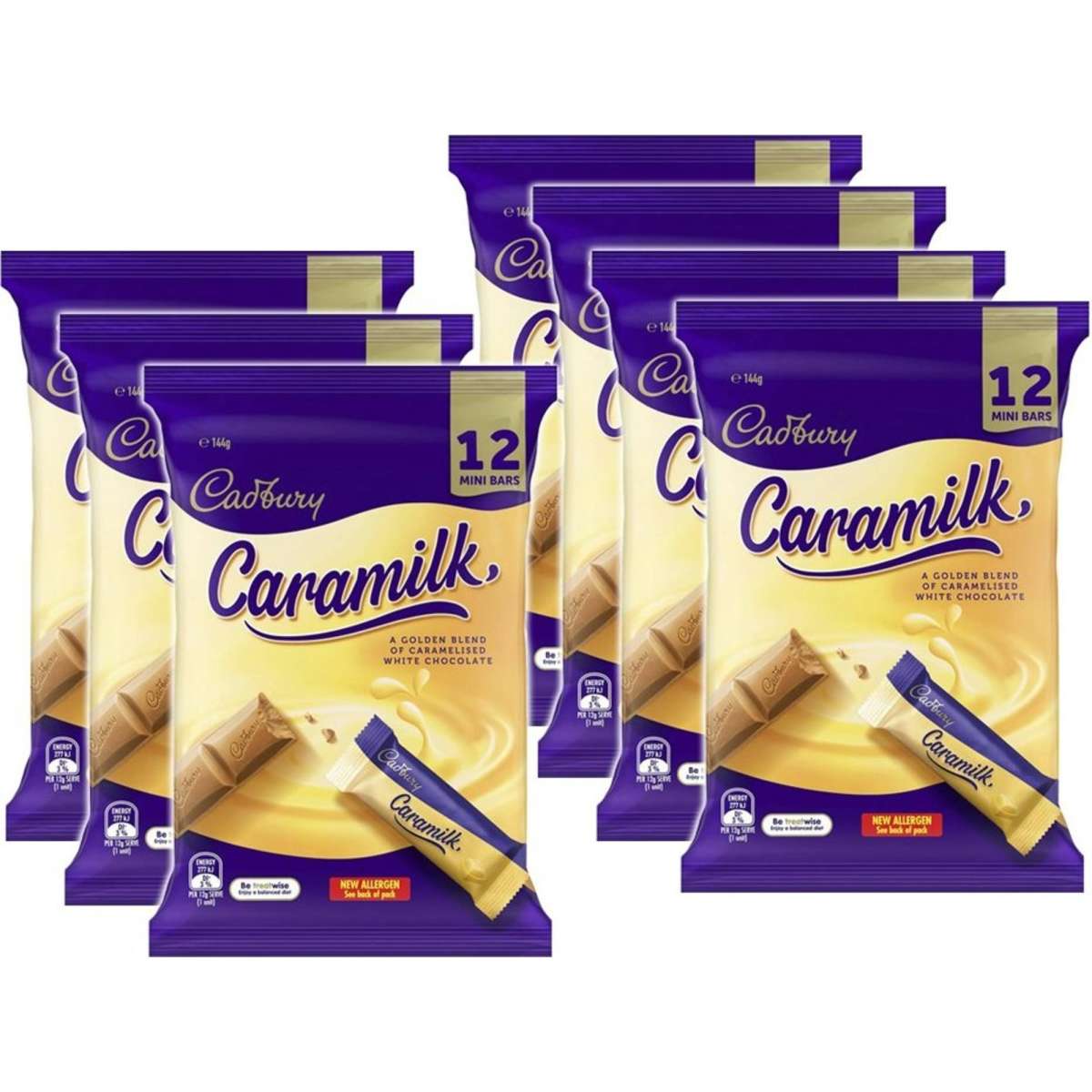 Cadbury Caramilk Sharepack Mini Bars Confectionery Treats 12g 7PK 12pc ...