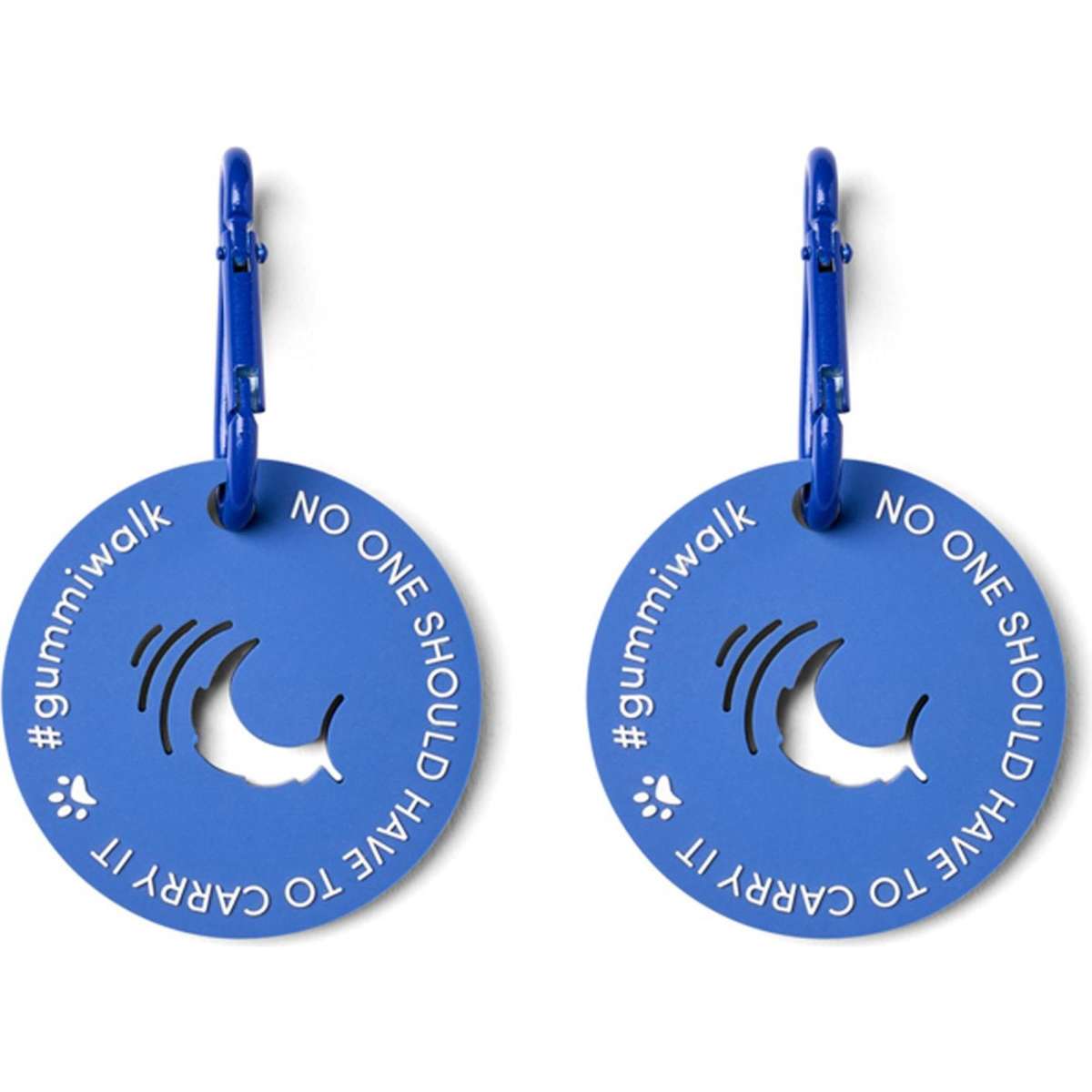 Gummi Dog Poo Bag Clip/Holder Carrier Storage Blue 2PK Woolworths