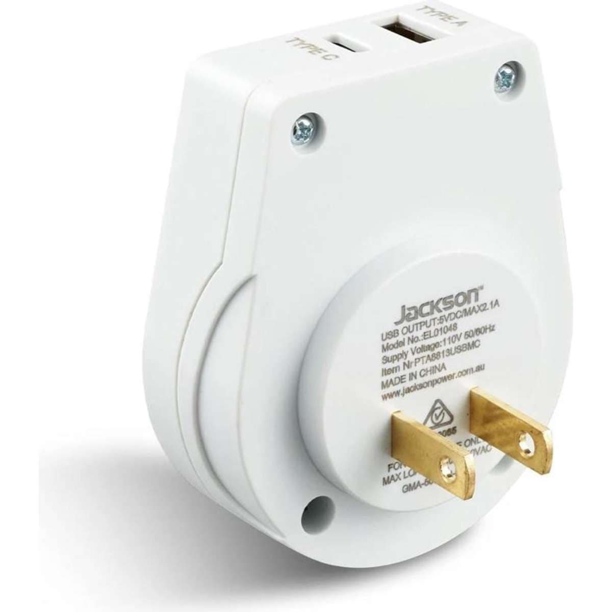 Jackson Outbound Travel Adaptor Japan/South America & More w/ USB Ports