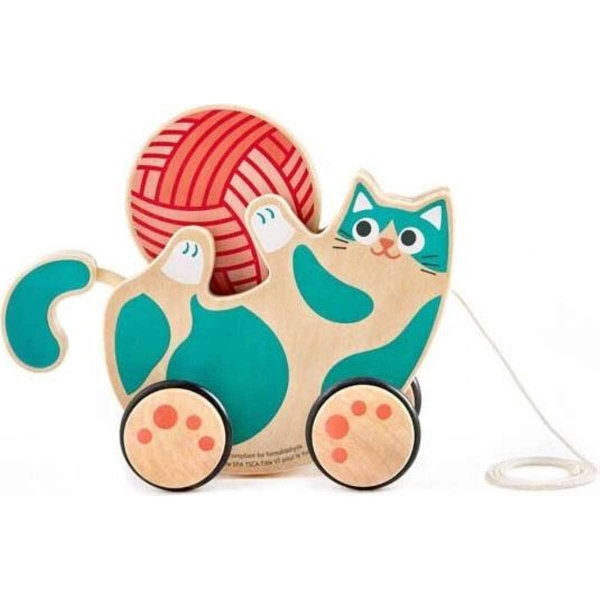 Hape Roll & Rattle Kitten Kids/Toddler Fun Play Toy 12m+ Woolworths