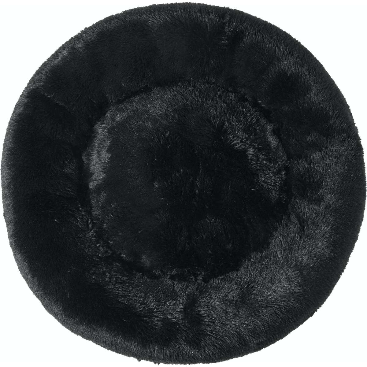 Paw Paws Faux Fur Pet Donut Bed Black Large 100cm x 20cm Woolworths