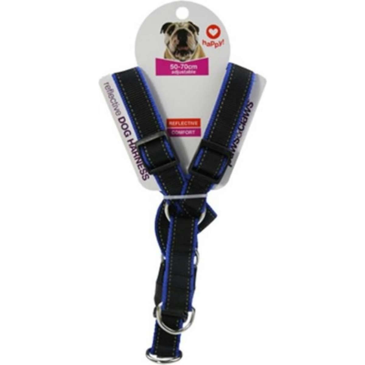 Paws and Claws Heavy Duty Reflective Dogs Harness SM, Blue Woolworths