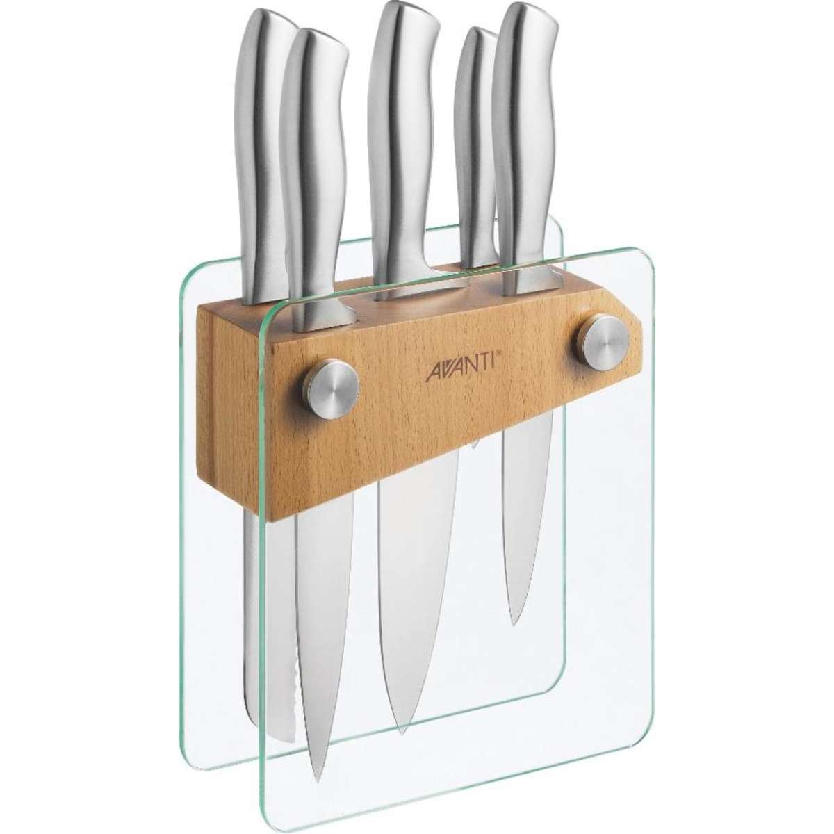 Avanti Tempo 6Pc Knife Block Set Kitchen Knives 6 Piece Woolworths