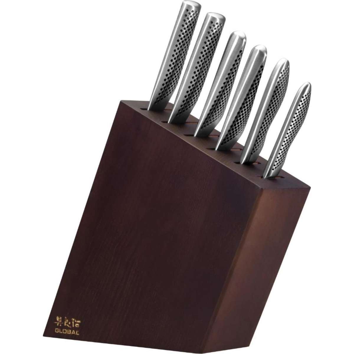Global Kyoto Ash 7Pc Knife Block Set Knives Japan 7 Piece Woolworths