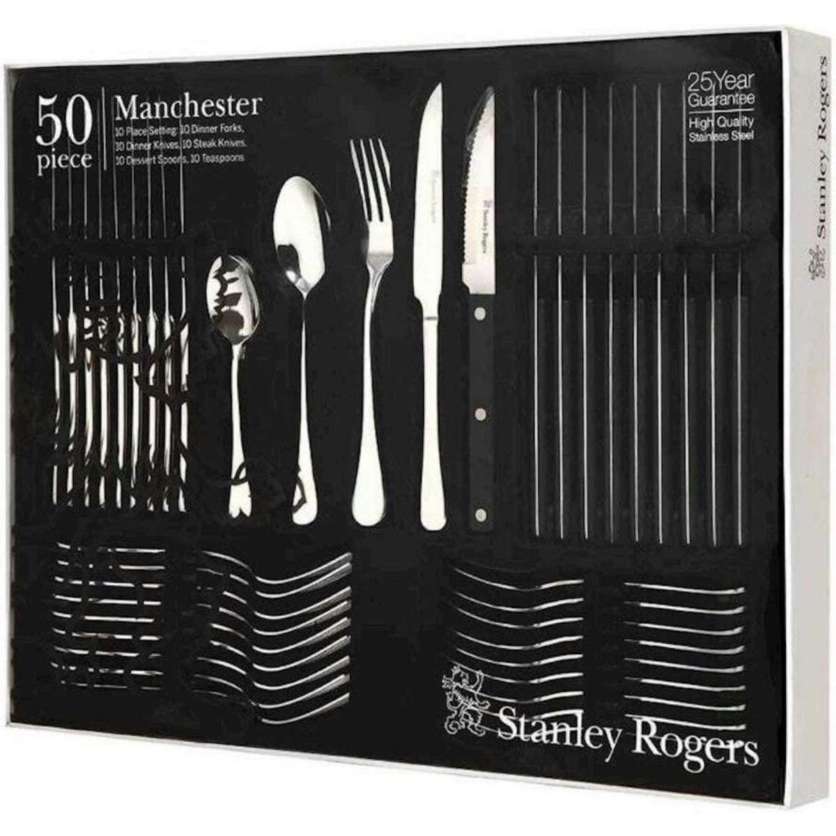 Stanley Rogers 50 Piece Stainless Steel Manchester 50Pc Cutlery Set
