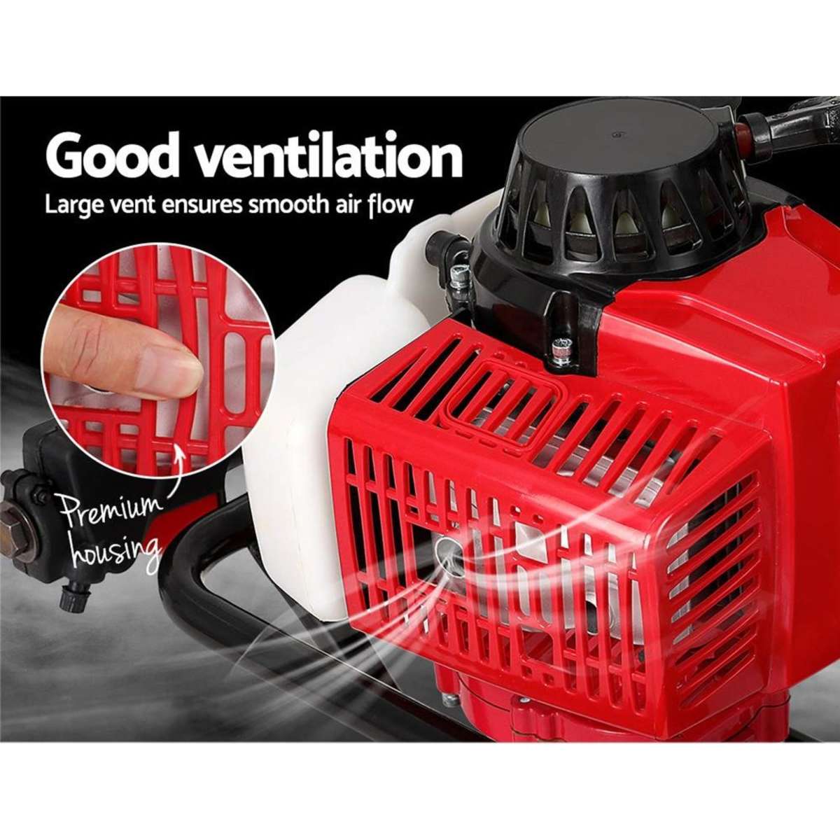 Giantz Post Hole Digger 92CC Petrol Motor Drill Extension Auger Bits